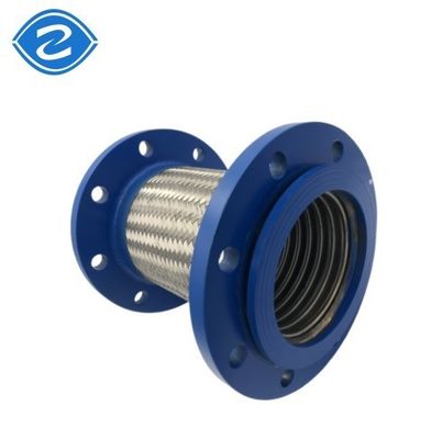 Compensatore chimico anti-corrosivo del gas 304 SS tubo di metallo intrecciato flessibile con flange in PTFE