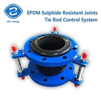 EPDM giunto di espansione flessibile di gomma a cravatta restrittiva con resistenza al solfuro di flangia PN10