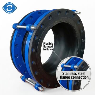 Tetti di gomma a flange completamente sigillati Flessibile Epdm Sfera singola